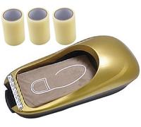 Distributeur Automatique Intelligent de Films Plastiques Jetables pour Chaussures, avec PéDale et 3 Rouleaux de Film de Recharge pour la Maison et le Laboratoire(1-gold)