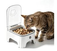 Distributeur Automatique Nourriture Minuterie, Mangeoire Programmable Chats & Chiens, Double Bol Sec & Humide, Distributeur Timer pour Animaux