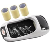 Distributeur Automatique Portable de Couvre-Chaussures Jetables, avec 3 Rouleaux de Film de Recharge pour la Maison, le Laboratoire Et L'Atelier(5-siver)