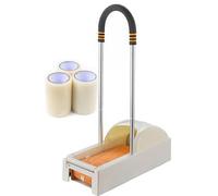 Distributeur Automatique Portable de Couvre-Chaussures Jetables, avec 3 Rouleaux de Film de Recharge pour la Maison, le Laboratoire Et L'Atelier(2-white)