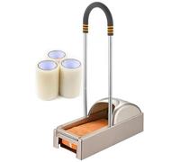 Distributeur Automatique Portable de Couvre-Chaussures Jetables, avec 3 Rouleaux de Film de Recharge pour la Maison, le Laboratoire Et L'Atelier(2-champagne)