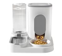 Distributeur Automatique pour Animaux, Distributeur de Nourriture pour Chiens et Chats Automatisé, Station d'alimentation 2 en 1 avec Bac à Eau Fraîche pour Animaux Petits Moyens et Grands