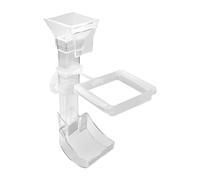 Distributeur automatique pour aquarium avec brosse nettoyante et cuillère doseuse - Distributeur de nourriture pour poissons Betta et bassins avec fonction d'alimentation de vacances