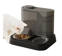 Distributeur Automatique pour Chats - Distributeur de Croquettes et d'eau pour Animaux - 2-en-1 Séparation Aliments Secs & Humides pour Vacances, Voyage, Maison