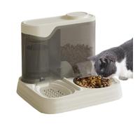 Distributeur Automatique pour Chats - Distributeur de Croquettes et d'eau pour Animaux | 2-en-1 Séparation Aliments Secs & Humides pour Vacances, Voyage, Maison