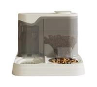 Distributeur Automatique pour Chien, Distributeur de Nourriture et Eau pour Chiot, 2-en-1 Séparation Aliments Secs & Humides pour Vacances, Voyage, Maison