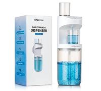 Distributeur automatique pour salle de bain, 550 ml, distributeur de bain de bouche avec porte-gobelets magnétique pour enfants, distributeur de bain de bouche mural, blanc - 2