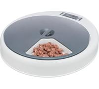 TRIXIE 24384 TX5 Mangeoire automatique pour l'alimentation animale 5 × 240 ml/33 × 5 × 36 cm, blanc-gris