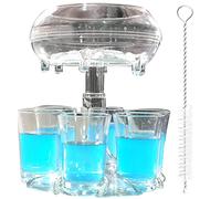 Distributeur avec 6 verres à shot et support, distributeur de shots pour remplir des liquides, distributeur de cocktails, distributeur de liqueurs avec slogan