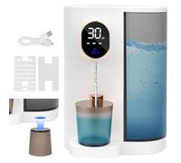 Distributeur Bain de Bouche, 600ml Distributeur Automatique de Rince-Bouche pour Salle de Bain, Bouteille Bain de Bouche Électrique avec 2 Gobelet Magnétiques, Accessoire Salle de Bain