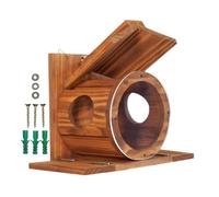 Distributeur Bois écureuil - Cabane aérée à rongeurs | Coffre résistant intempéries - Fruits secs, maïs, Foin | Installation palissade, Arbre, Cour - Solide abri pour Tamia