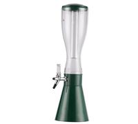 distributeur boisson Distributeur de bière 3L/101 OZ, distributeur de boissons transparent à pression froide avec Tube de glace amovible for les fêtes, Bar à domicile robinet(Groen)