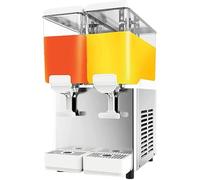 distributeur boisson Distributeur de boissons commercial 2 * 18L avec refroidissement, distributeur de jus, Machine à boissons au thé glacé de qualité en acier inoxydable robinet