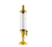 distributeur boisson Distributeur de tour de boisson de tour de bière de 1,5 l, for fêtes avec lumières brillantes colorées LED avec robinet for Bar à domicile verre(Gold)