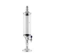 distributeur boisson Distributeur de tour de boisson de tour de bière de 1,5 l, for fêtes avec lumières brillantes colorées LED avec robinet for Bar à domicile frigo(Silver)