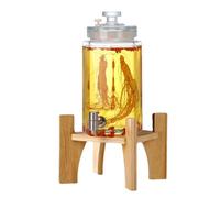 Distributeur Boisson, Fontaine à Eau et Cocktail avec Support et Robinet Bonbonne pour jus glacés, eau, boissons faites maison, fêtes, mariages,3L