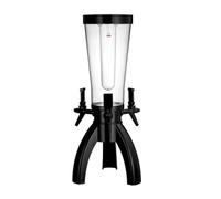 distributeur boisson Tour de bière 3L/100oz, distributeur de boissons avec Tube à glace et distributeur de boissons alcoolisées de table à trois robinets for fête verre(Svart,With light)