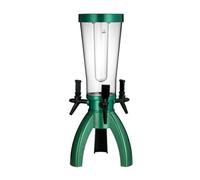 distributeur boisson Tour de bière 3L/100oz, distributeur de boissons avec Tube à glace et distributeur de boissons alcoolisées de table à trois robinets for fête robinet(Groen,No light)