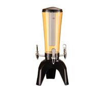 distributeur boisson Tour de bière 3L/100oz, distributeur de boissons avec Tube à glace et distributeur de boissons alcoolisées de table à trois robinets for fête verre(Svart)