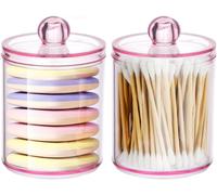 Distributeur Boules de Coton Transparent Rose Vendos85