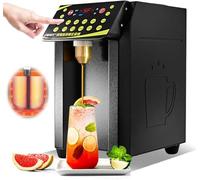 Distributeur Commercial De Fructose De 8,5 L sans Goutte avec 16 Boutons De Mémoire Et Tasse à Mesurer Distributeur De Sirop en Acier Inoxydable à Chauffage Constant