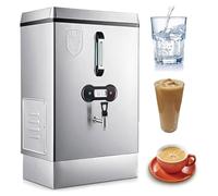 Distributeur commercial d'eau chaude de 40L avec robinet, chaudière électrique de 3 kW pour les cafés, recharge automatique et double filtration, citerne en acier inoxydable, bouilloire anti-sec sans