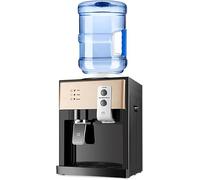 Distributeur Compact d'eau Chaude et Froide, Refroidisseur de comptoir alimenté Principal pour 5 Bouteilles de Gallon, cafetière à thé instantanée avec Chauffage à 85 ° C, Conception en Verre élégant