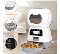 Distributeur Croquettes - 3.5 L - Steuerung per App - Edelstahlschüssel -Dualer Stromversorgungsmodus-pour petits et moyens animaux