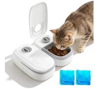 Distributeur Croquettes Chat Automatique 2 Repas Distributeur Croquette Chat Avec Minuterie 48H Gamelle Chat Automatique Pour Cha