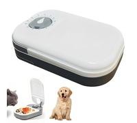 Distributeur Croquettes Chat Automatique, Amovible Mangeoire Automatique, Gamelle Chat, Distributeurs de Nourriture pour Chiens, Convient Aux Chats et Aux Petits Chiens, Blanc