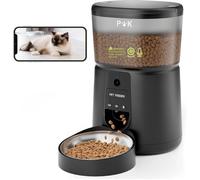 Distributeur Croquettes Chat Automatique avec Caméra 1080P, 2,4 G WiFi avec APP Vidéo Audio Vision Nocturne Bol