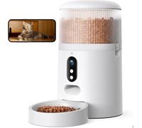 Distributeur Croquettes Chat Automatique, Caméra HD avec Vision Nocturne, 5G WiFi Mangeoire pour Chat/Chien