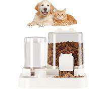 Distributeur croquettes Chat Automatique,Distributeur Eau Chat,Distributeur croquettes Chien,Distributeur Eau Chien, 1.8L pour Intérieuravec Bol À croquettes Amovible Convient aux Chats et aux Chiens