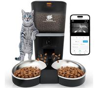 Distributeur croquettes Chat Automatique Double gamelle avec caméra - Nourriture équitable pour 2 Chats ou Plus - Surveillance à Distance - Sérénité pour Vous, Confort pour eux