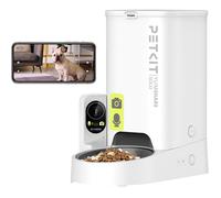 Distributeur Croquettes Chat Automatique WiFi 2.4G avec Caméra, Vision Nocturne, Bol Inox, App, Jusqu’à 5 Repas/Jour