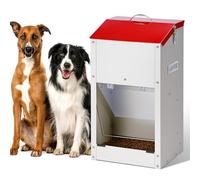 Distributeur Croquettes Chien Automatique, Mangeoire Gravity pour Grand Chien Capacité 11 Kg, Couvercle Protecteur, Idéale Intérieur et Extérieur