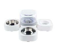 Distributeur Croquettes Et Eau pour Chien Anti-Fuite avec Bol Détachable
