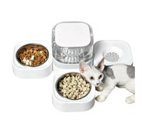 Distributeur Croquettes Et Eau pour Chien Bol Détachable Anti-Renversement