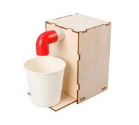 Distributeur d ' eau automatique en bois, jouet d ' apprentissage | Modèle d ' expérimentation scientifique pratique pour, aide à l ' enseignement de la physique et jeu