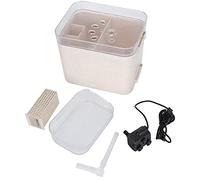 Distributeur d’Eau Automatique pour Animaux avec Interface USB, Bol Transparent Beige 2L - Protection Coupe - Circuit, Filtration Avancée, Design Incliné Ergonomique (Beige Transparent)