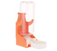Distributeur D’Eau Lapin 500ml Orange en PP pour Cage | Réservoir Transparent, Contrôle Rapide du Niveau, Format Compact, Installation Simple, pour Lapins et Petits Animaux