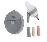 Distributeur d ' Eau sur Pied pour Animaux de Compagnie 2 en 1, Bol sur Pied pour Chien et Chat avec Poteau Amovible Alimentation Automatique en Eau Hauteur r é glable pour Animaux (Grise)