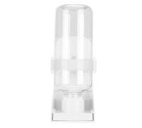 Distributeur d ' Eau Suspendu en Plastique pour Animaux de Compagnie avec Deux r é servoirs de Stockage d ' Eau Conception Anti - Fuite Ferm é e pour Cage Oiseaux Chats Hamsters PE (Blanche)