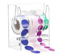 Distributeur D’étiquettes Support de Rouleaux Réglable, en Acrylique | Disposition Claire, Stabilité sur Bureau, Ajustement de Largeur, Usage Maison ou Expédition pour Petites Entreprises