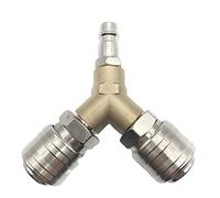 Distributeur d'air Comprimé, Connecteur d'air Comprimé, Interrupteur d'air Comprimé, Avec deux Connecteurs Filetés 1/4 Pouce, en laiton Antirouille, Entièrement Assemblé, Prêt à l'emploi