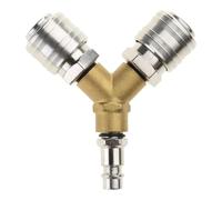 Distributeur d'air comprimé de qualité industrielle 8 x 8,5 cm Connecteurs pneumatiques Pression de 200 PSI Connecteur pneumatique 6,35 mm