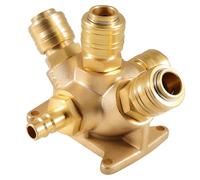 Distributeur d'air comprimé mural en laiton avec 1 raccord mâle 1/2" et 4 boîtes de raccord 1/2", connecteur de raccord d'air comprimé, NW 7,2, raccords rapides pour montage mural