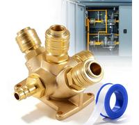 Distributeur D'air Comprimé, Répartiteur D'air Comprimé, Prise Murale De Distribution D'air Comprimé, Raccord Rapide Distributeur Avec 1 Raccord Mâle 1/2" Et 4 Boîtes De Raccord 1/2" Nw 7,2