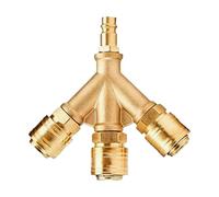Distributeur d'air comprimé triple, séparateur compact robuste, 12 x 17 x 3 cm, collecteur de tuyau étanche, outil pneumatique, raccord de compresseur de qualité industrielle pour la fabrication