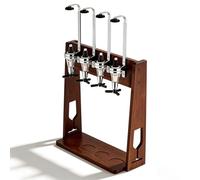 Distributeur d'alcool à 4 Bouteilles, Support de Bouteille à l'envers, Station d'alcool - Robinet à Cocktail Mural, Distributeur Automatique de Boissons de Bureau